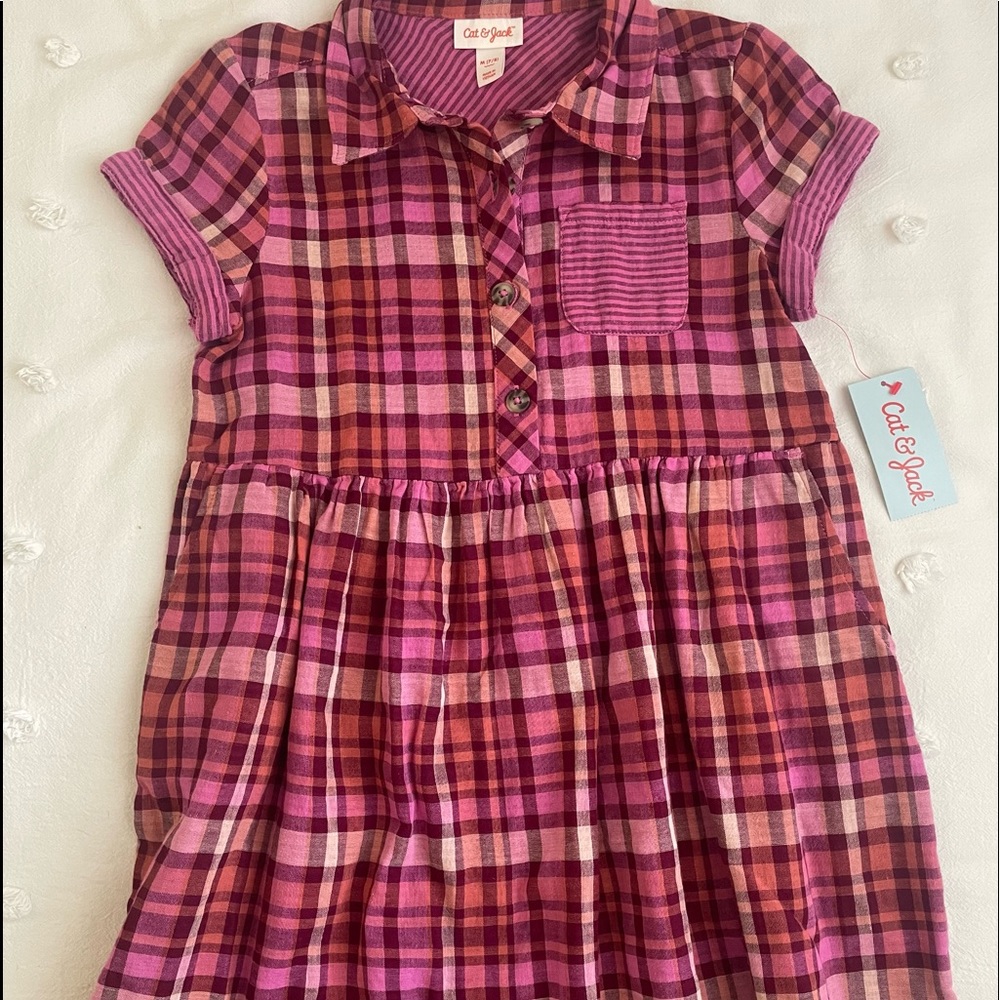 Cat & Jack plaid dress size 7/8